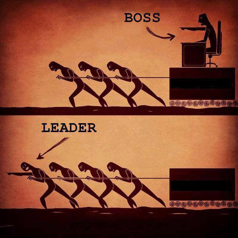 Difference between a boss and a leader