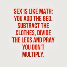 Sex is like math