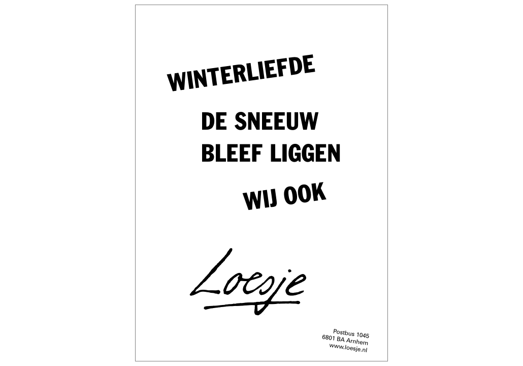 Winterliefde